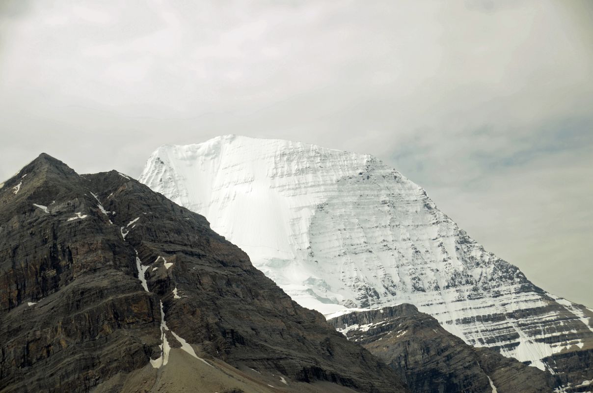 24 Rearguard Mountain and Mount Robson North Face From Helicopter Just Before Landing At Robson Pass